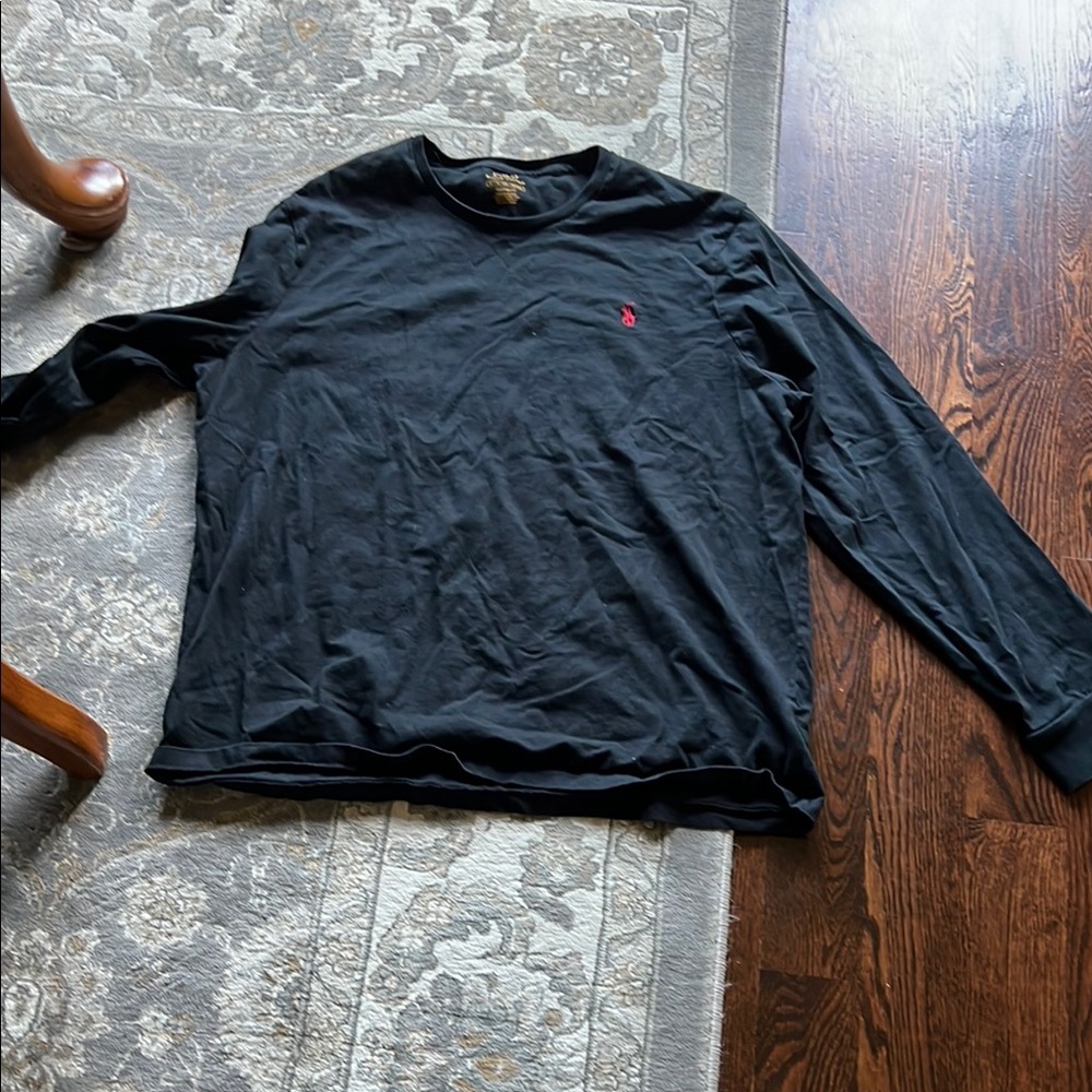 Polo Ralph Lauren Black Long Sleeve Tee Classic Style men’s size XL extra large